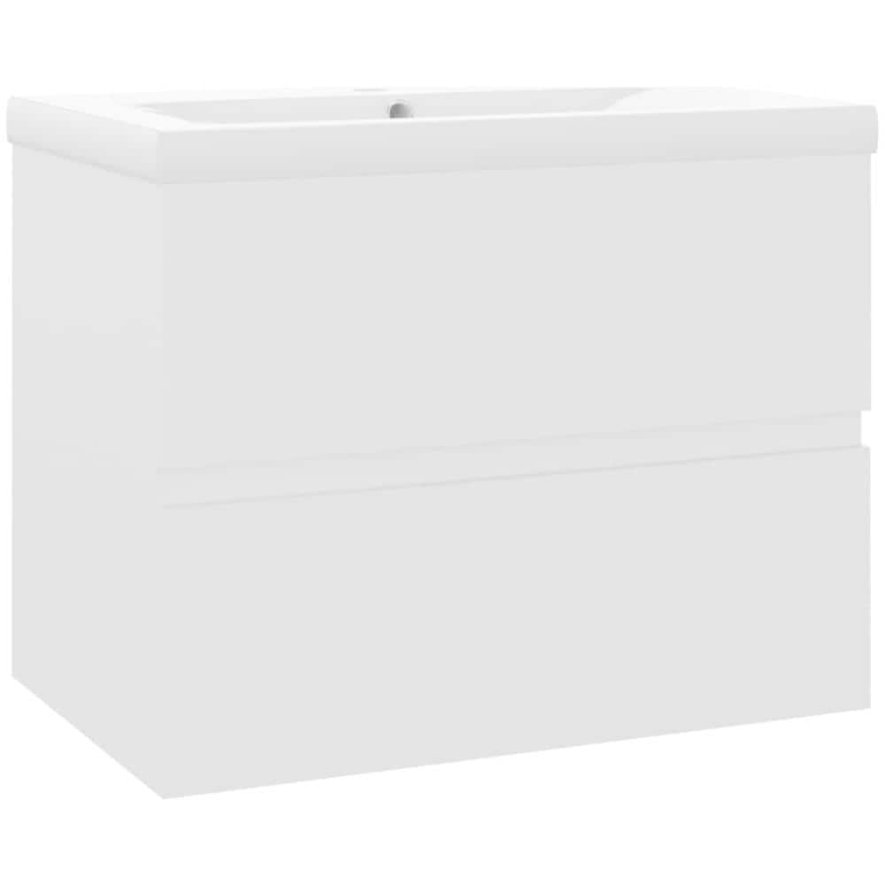 Mobile con Lavabo Integrato Bianco in Legno Multistrato - Foto 2