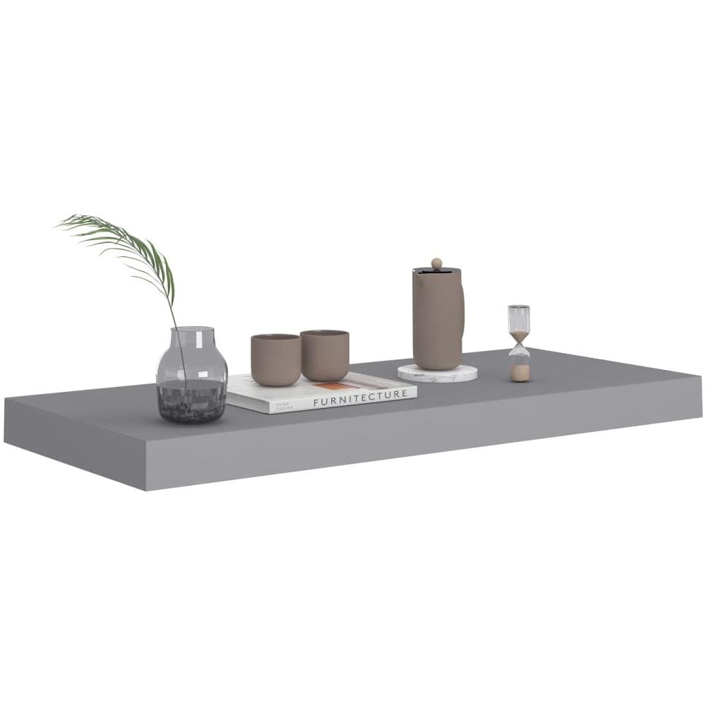 Scaffali a Parete 2 pz Grigi 60x23,5x3,8 cm in MDF - Foto 2
