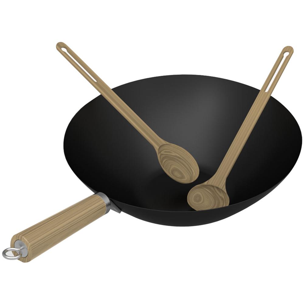 Wok 1 Manico in Legno 10 cm - Foto 1