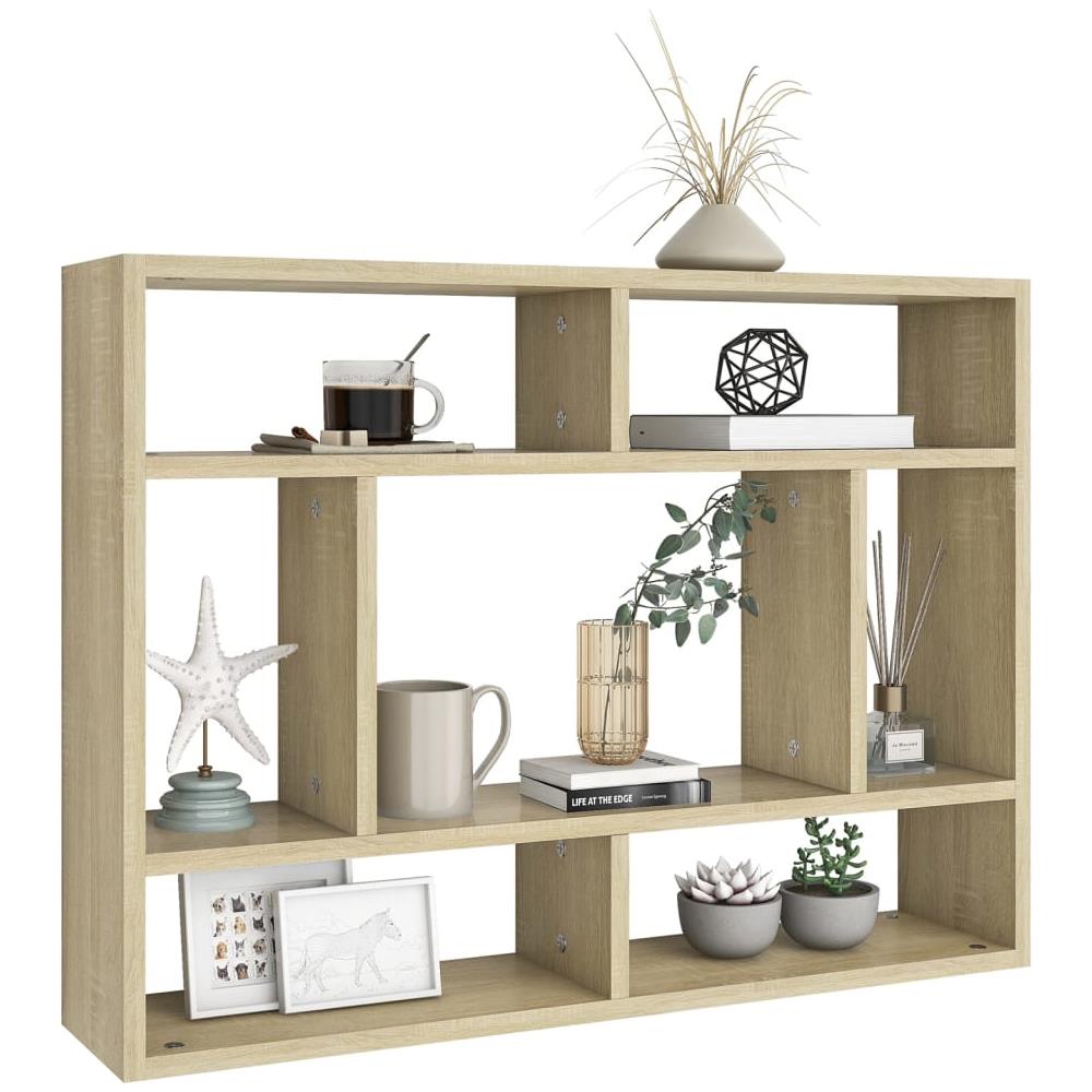 Scaffale a Parete Rovere Sonoma 75x16x55 cm Legno Multistrato - Foto 3