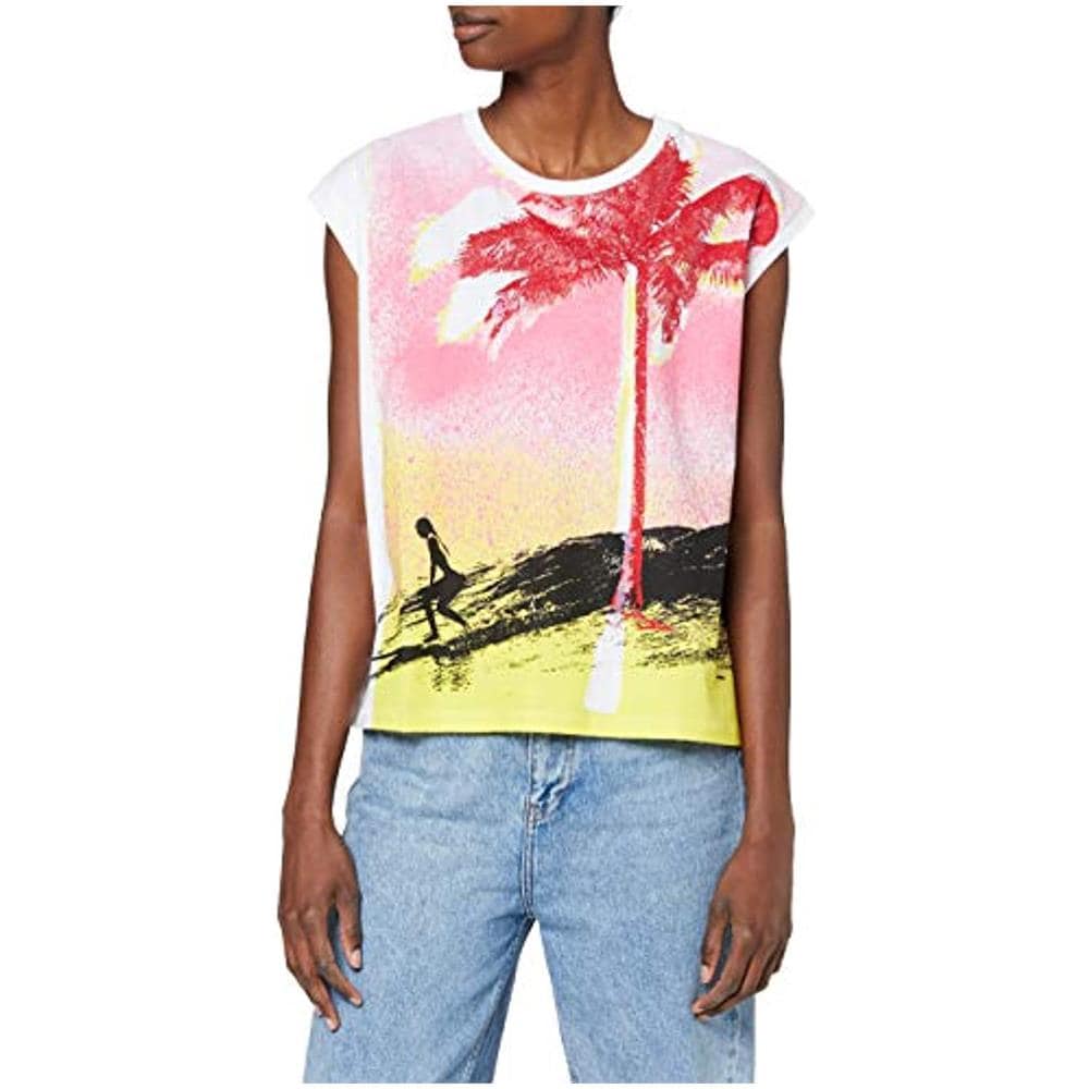Ts spray Palm T-shirt, Bianco (bianco 1000), S Donna - Foto 1