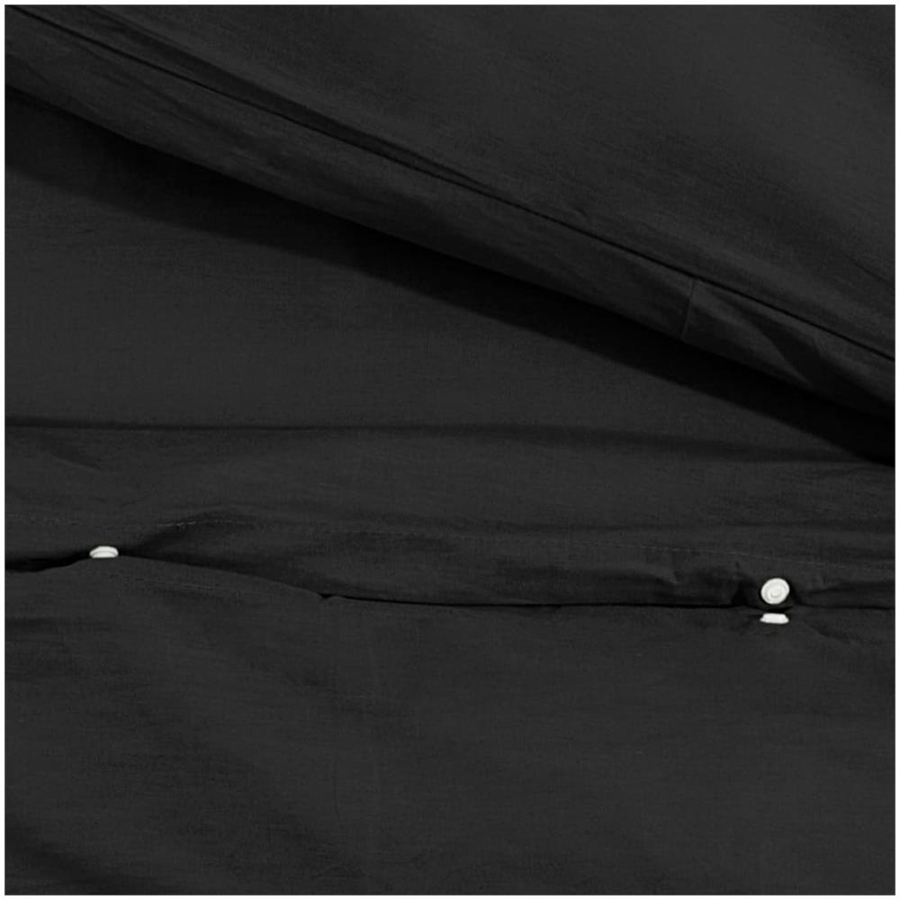 Set Copripiumino Nero 240x220 Cm In Cotone - Foto 7