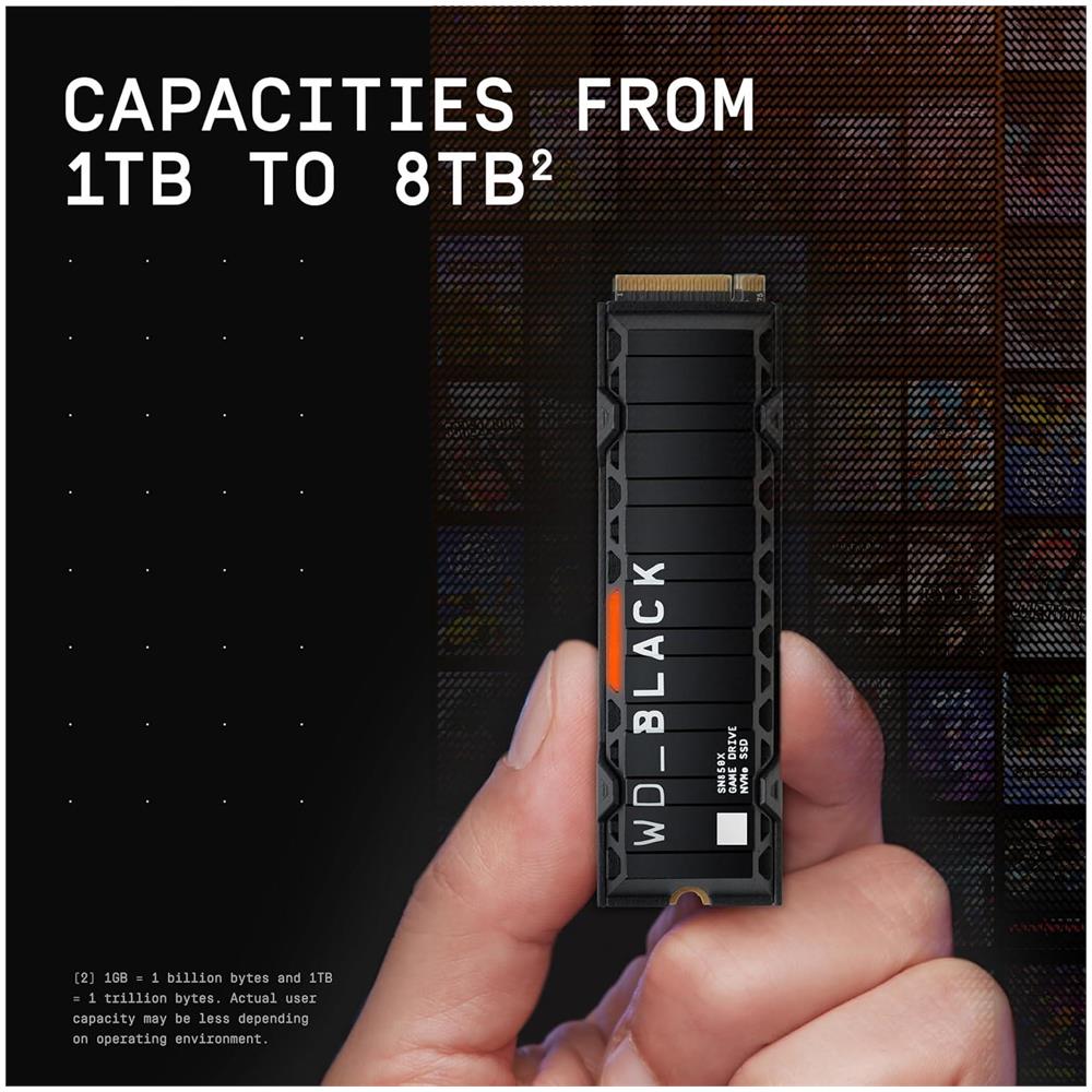 SSD 1 TB con Dissipatore di Calore Serie WD BLACK SN850X M. 2 Interfaccia PCI Express 4.0 NVMe - Foto 4