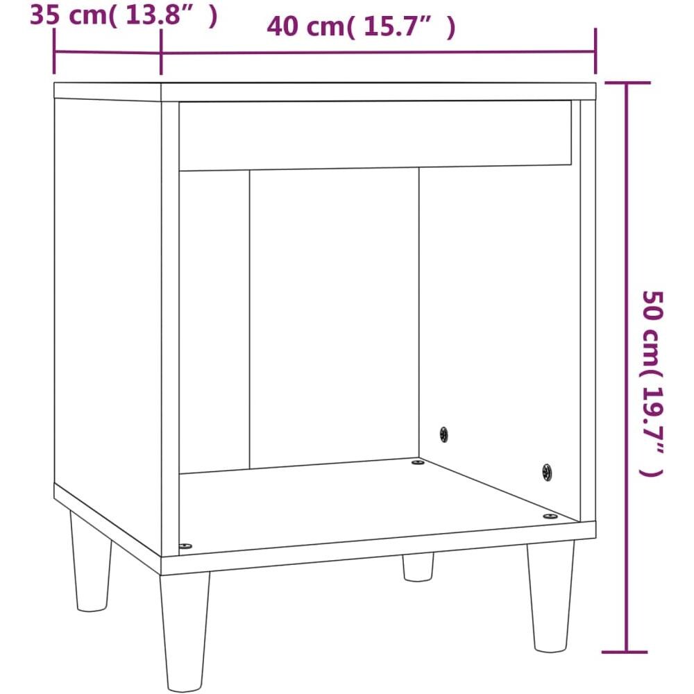 Comodino Rovere Fumo 40x35x50 Cm - Foto 9