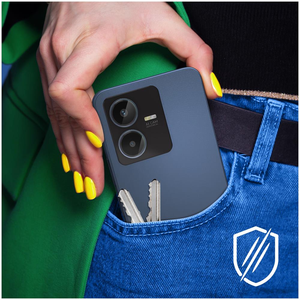 Kit 4 Pellicole Fotocamera Vivo Y16, Y22s, Y35 Vetro Ibrido 7h 3mk Trasparenti - Foto 2