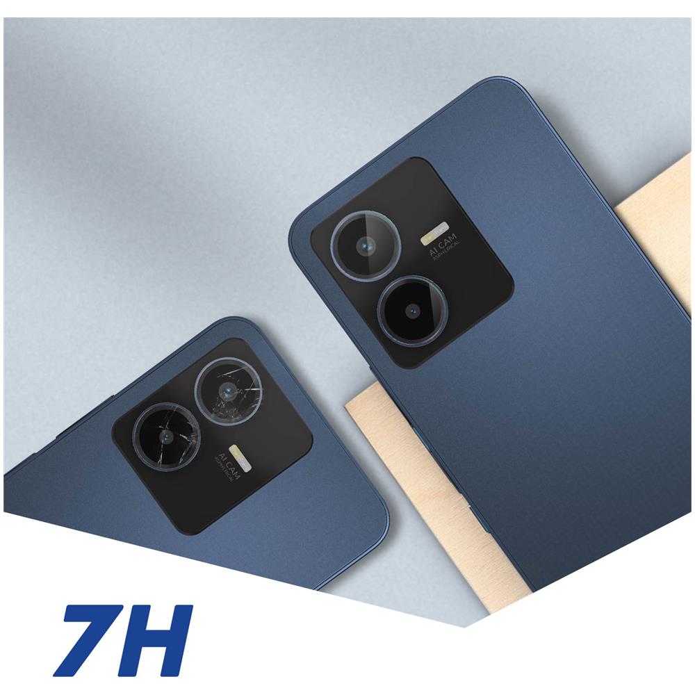 Kit 4 Pellicole Fotocamera Vivo Y16, Y22s, Y35 Vetro Ibrido 7h 3mk Trasparenti - Foto 1