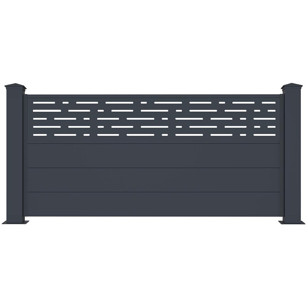 Recinzione In Alluminio Arlberg 190h90 Grigio - Foto 1