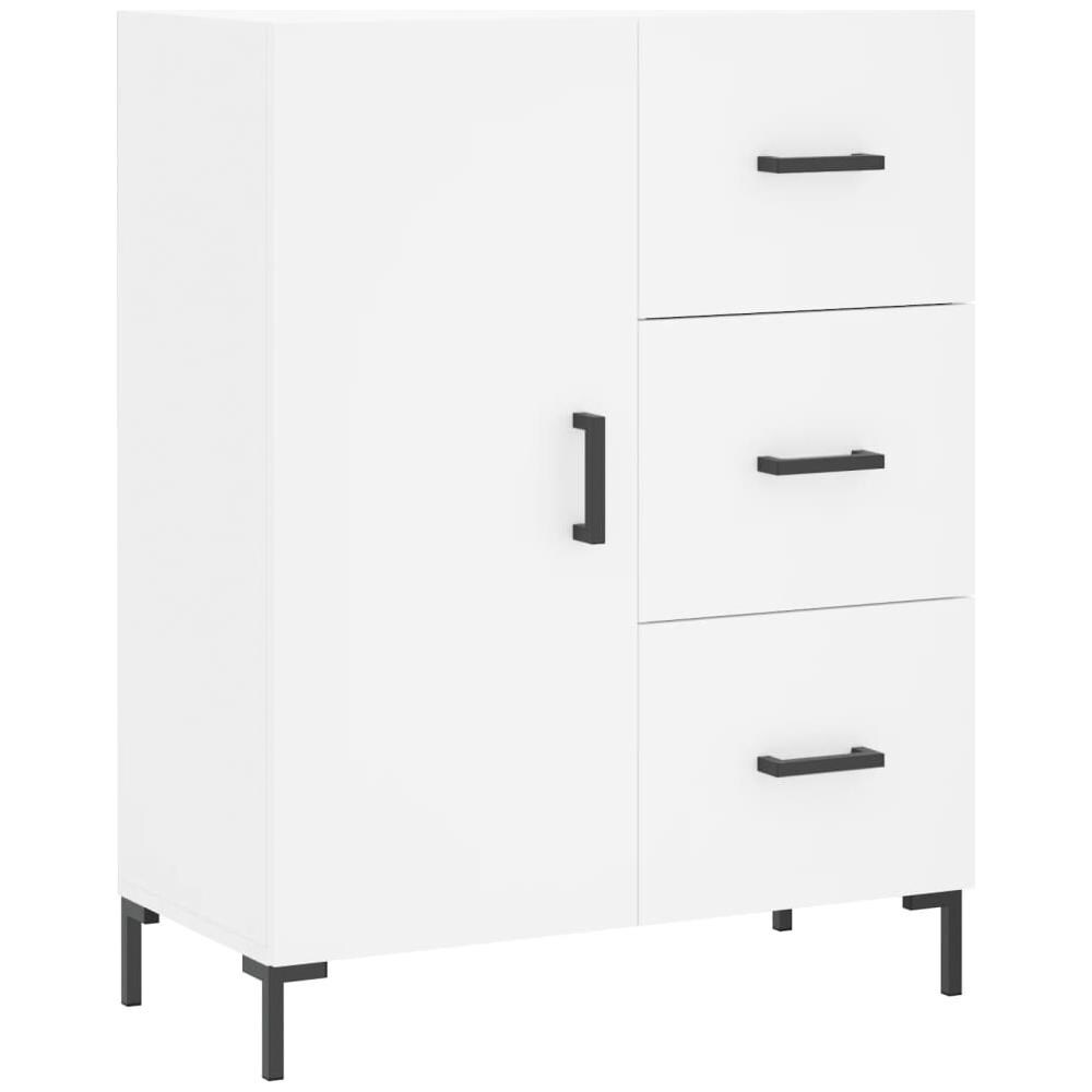 Credenza Bianca 69,5x34x90 Cm In Legno Multistrato - Foto 2