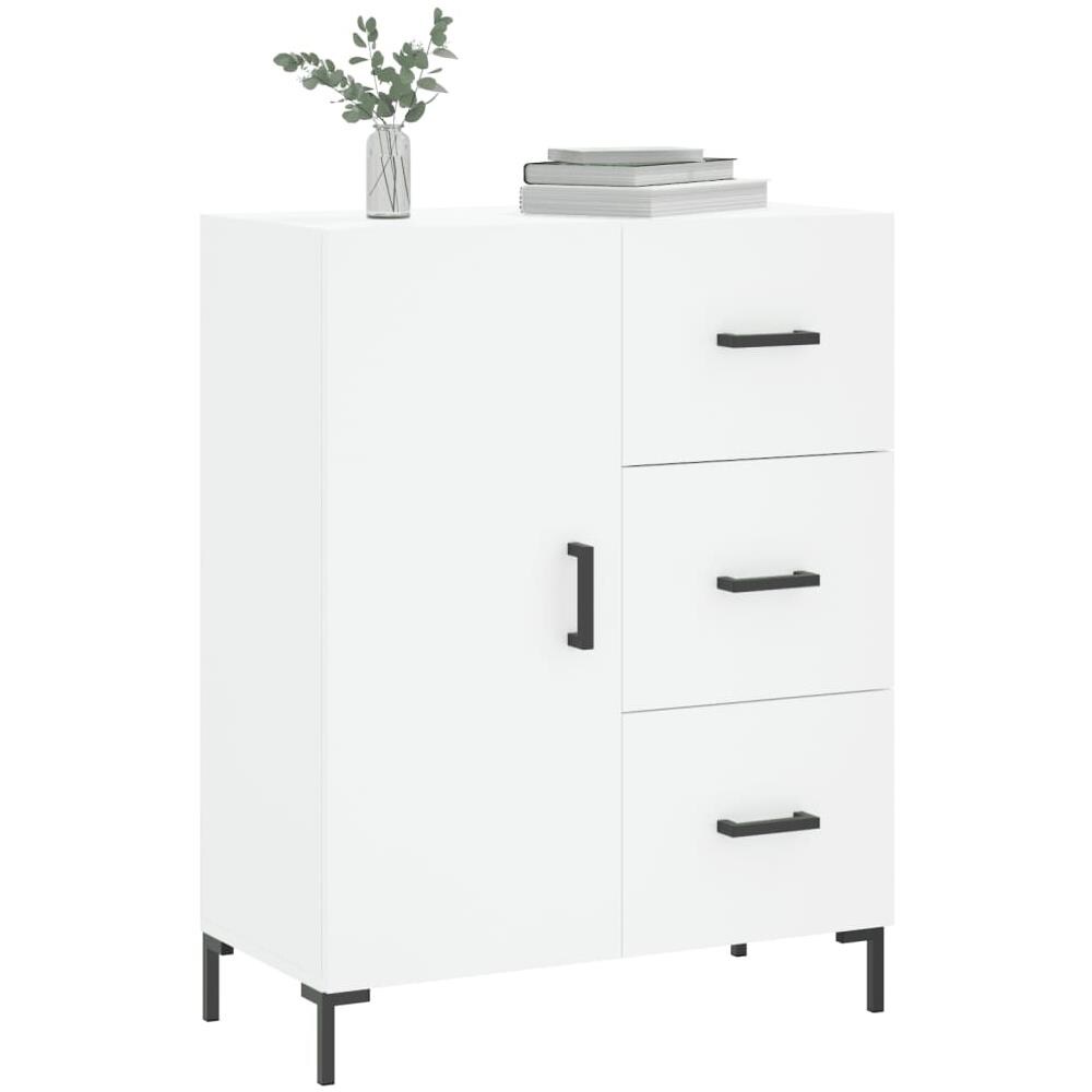 Credenza Bianca 69,5x34x90 Cm In Legno Multistrato - Foto 3
