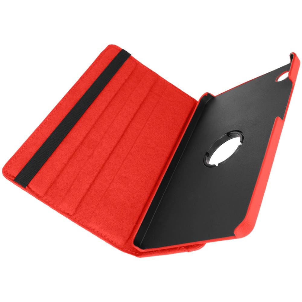 Custodia Folio Per Samsung Galaxy Tab A9 E Tab A11 Con Supporto Rotante Rosso - Foto 2