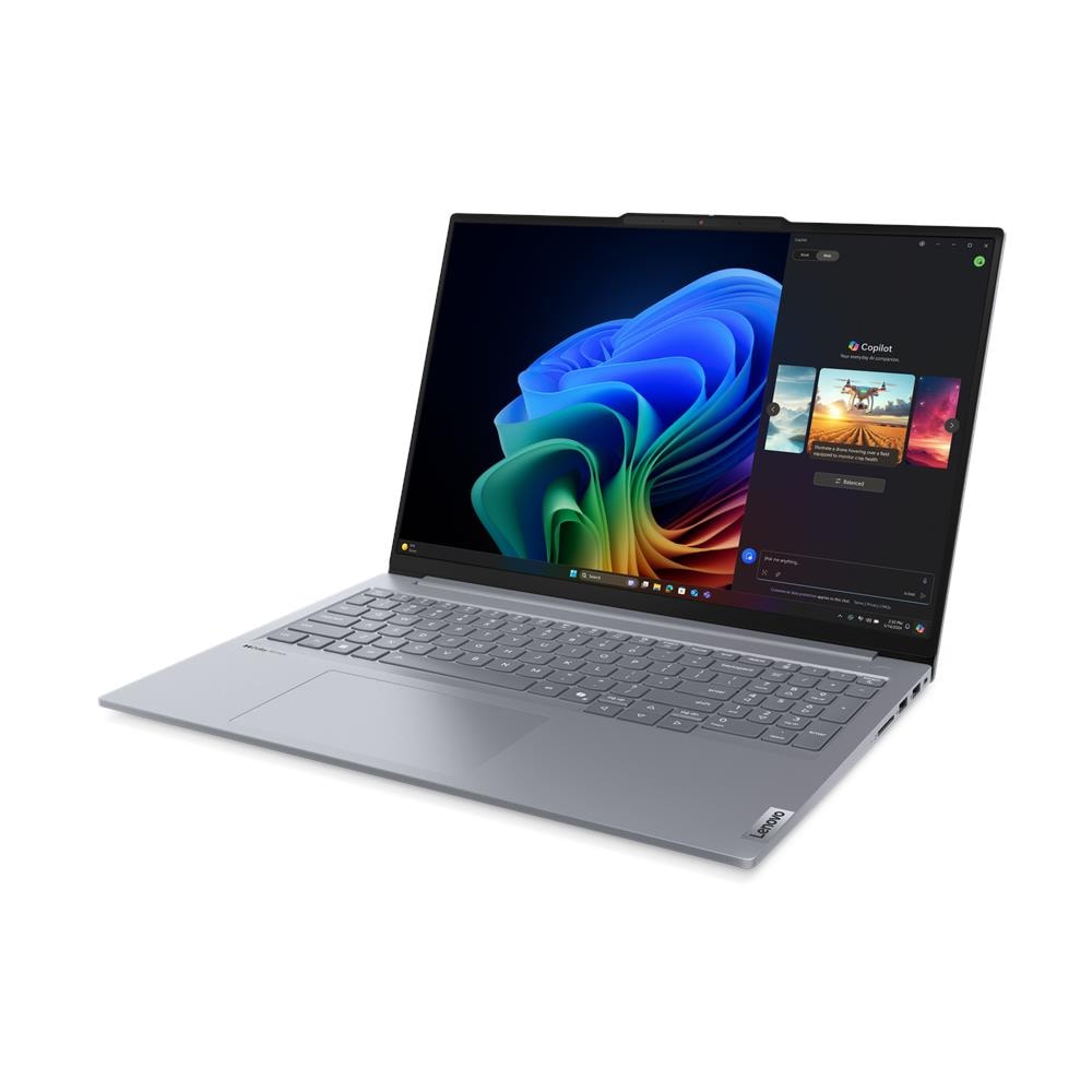 ThinkBook 16 G7 QOY Qualcomm Snapdragon X1P-42-100 Computer portatile 40,6 cm (16") WUXGA 16 GB LPDDR5x-SDRAM 512 GB SSD Wi-Fi 7 (802.11be) Windows 11 Pro Grigio - Foto 2