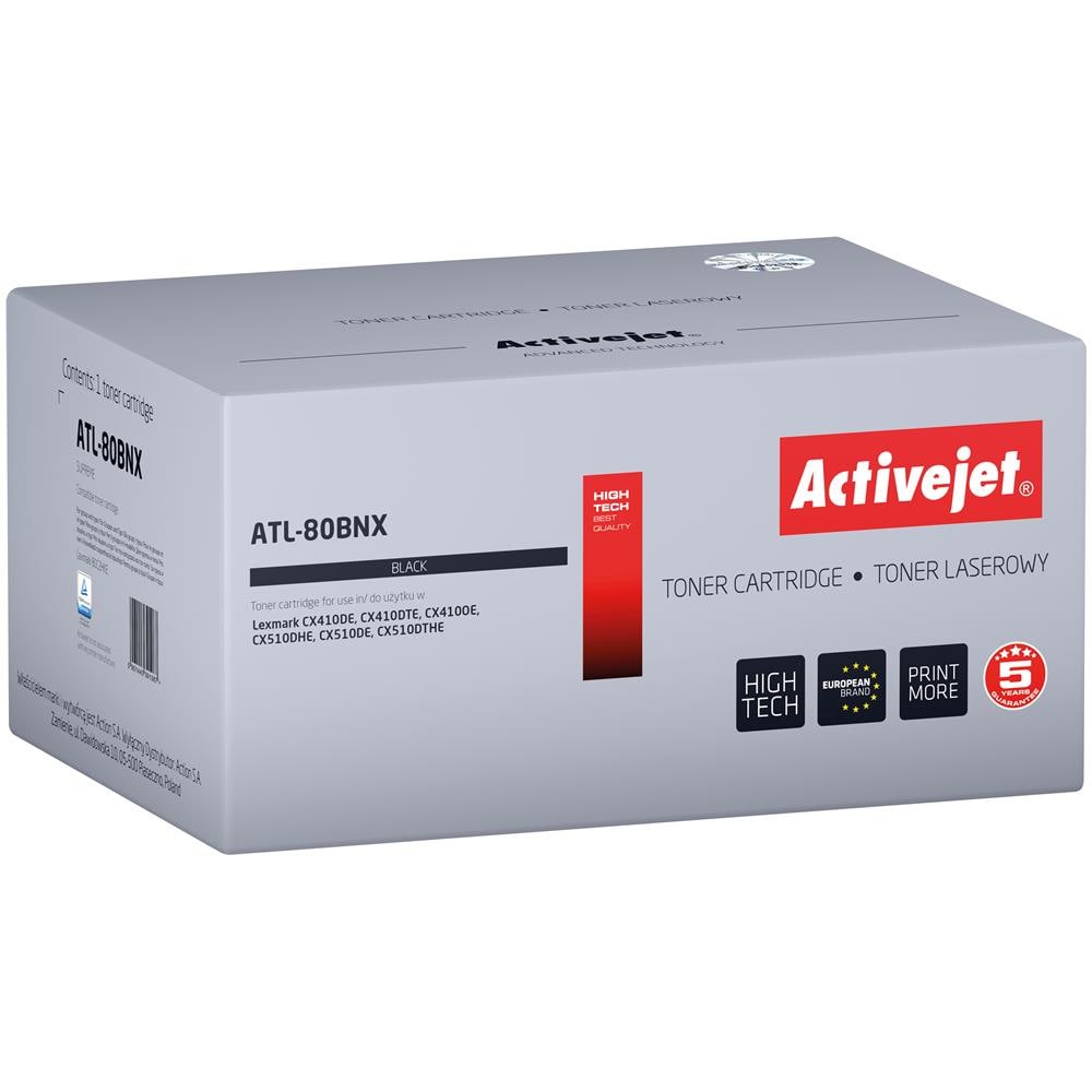 ATL-80BNX (toner sostitutivo Lexmark 80C2HKE, Supreme; 4000 pagine; nero) - Foto 1