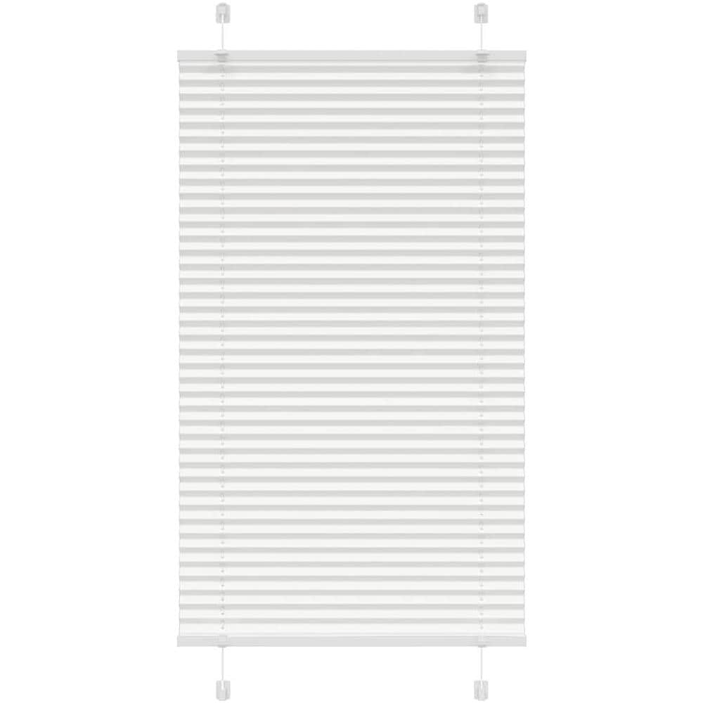 Tenda Plissettata Bianca 75x100 cm Larghezza Tessuto 74,4 cm - Foto 1