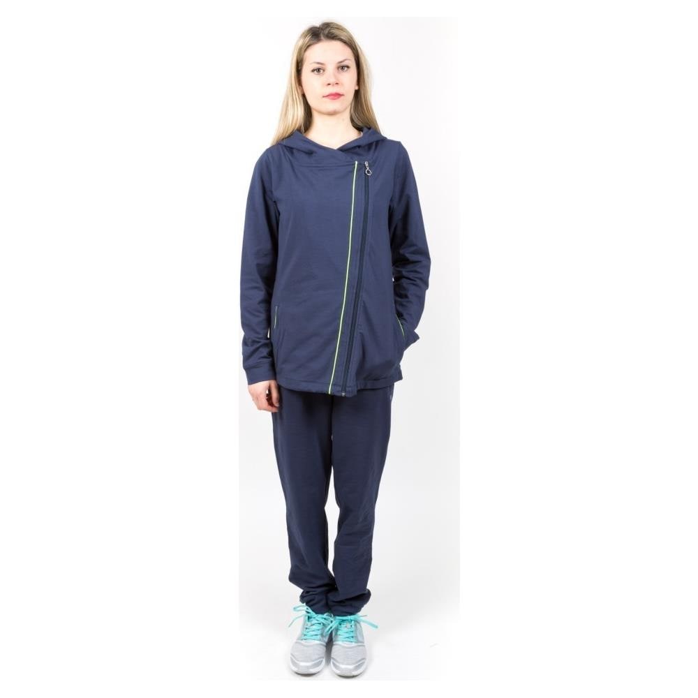 Tuta Donna Cotton Lycra Zip Diagonal Blu Blu Xl - Foto 2