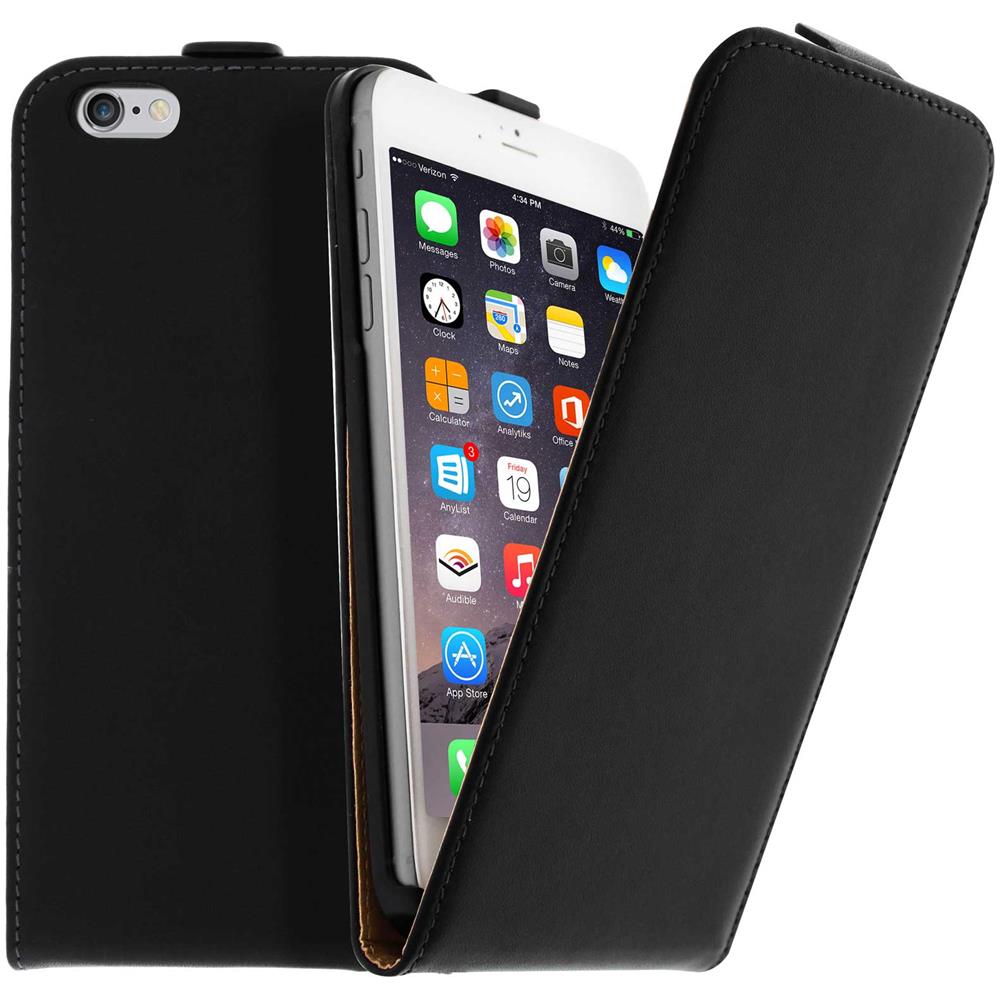 Custodia Slim Con Apertura Verticale Per Apple Iphone 6 Plus E 6s Plus - Nera - Foto 1