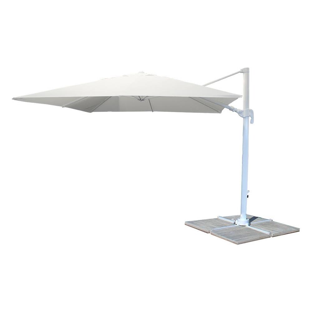 Ombrellone Da Giardino 3 X 3 Palo Laterale Bianco Per Esterno Ristorante Gelateria Bar Hotel Albergo - Foto 1