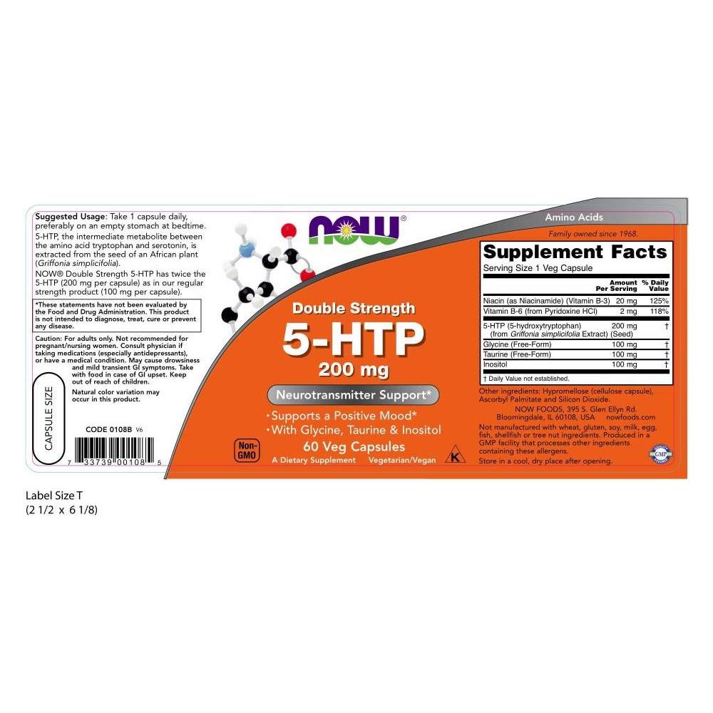 5-htp Double Strength 200 Mg 60 Vcapsule - Vitamine - Foto 2