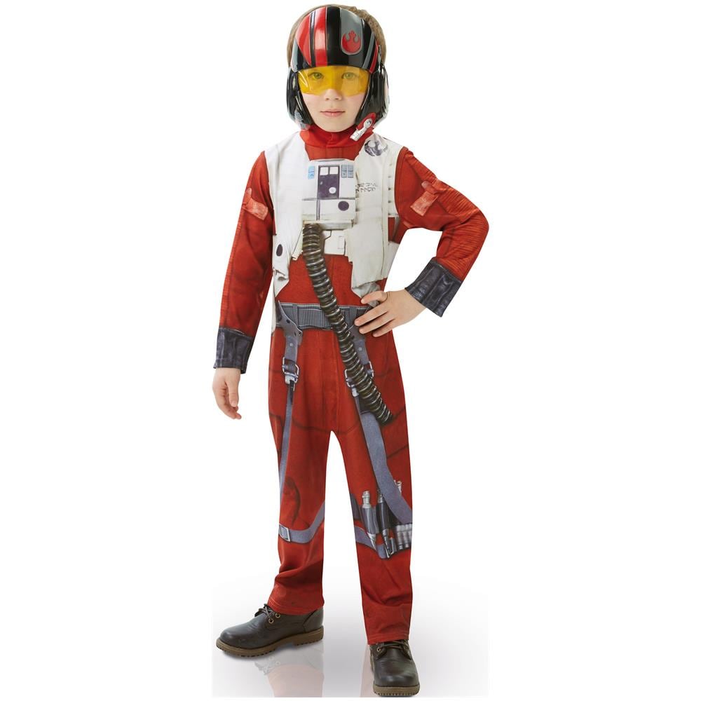 Costume Classico Poe X-wing Fighter Di Star Wars Ii Per Bambino - Taglia: 7/8 Anni (117/128 Cm) - Foto 1