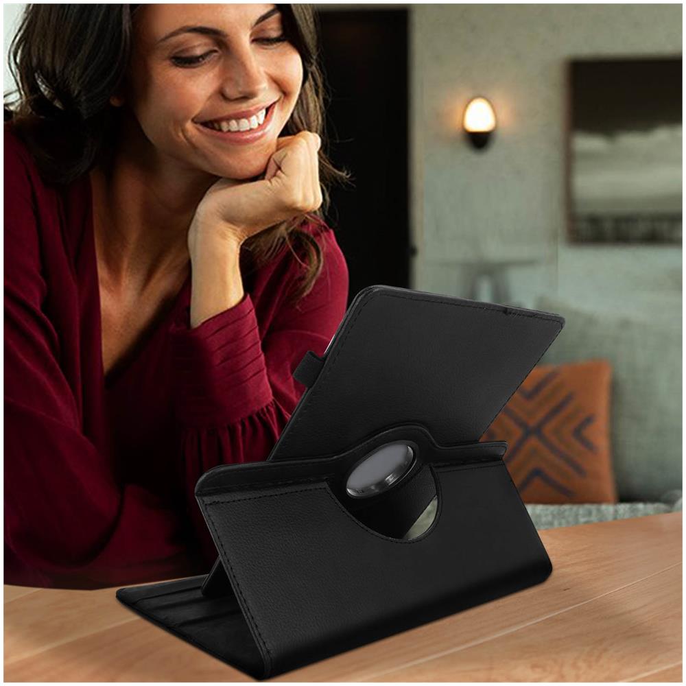 Custodia Tablet 10'' Universale Sportellino Funzione Stand Girevole 360° Nero - Foto 5