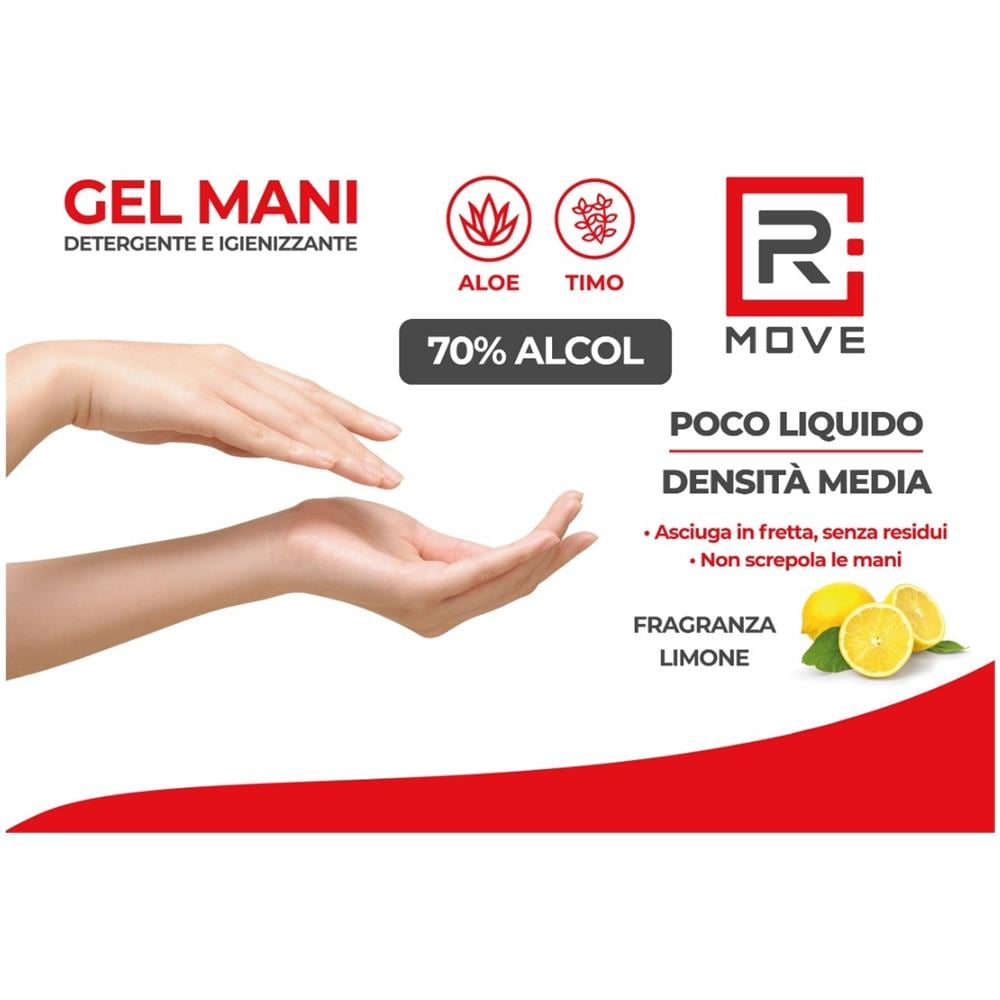 Gel Igienizzante Mani Alcool 70% Con Dosatore 1l - Foto 2