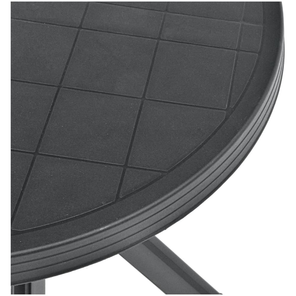 Tavolo Da Bistrot Antracite Ø70 Cm In Plastica - Foto 2