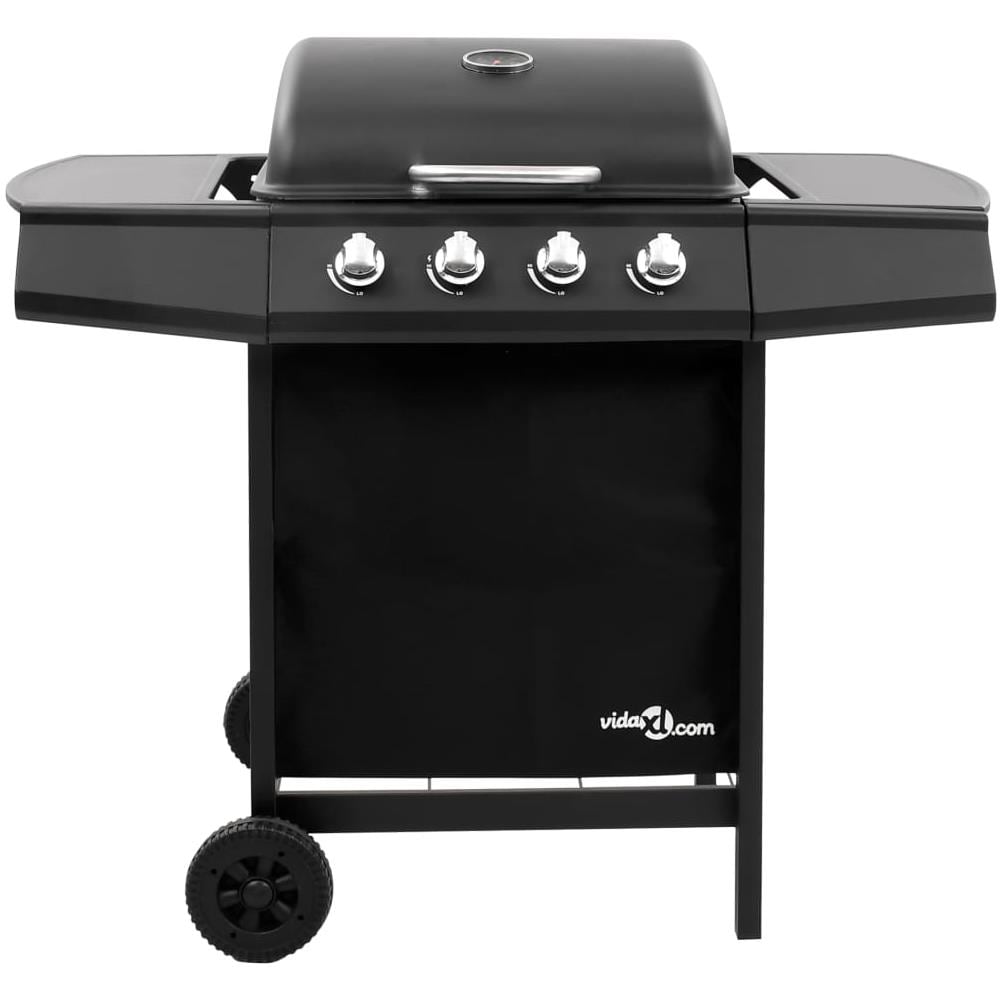 Griglia Barbecue a Gas con 4 Bruciatori Nera - Foto 2