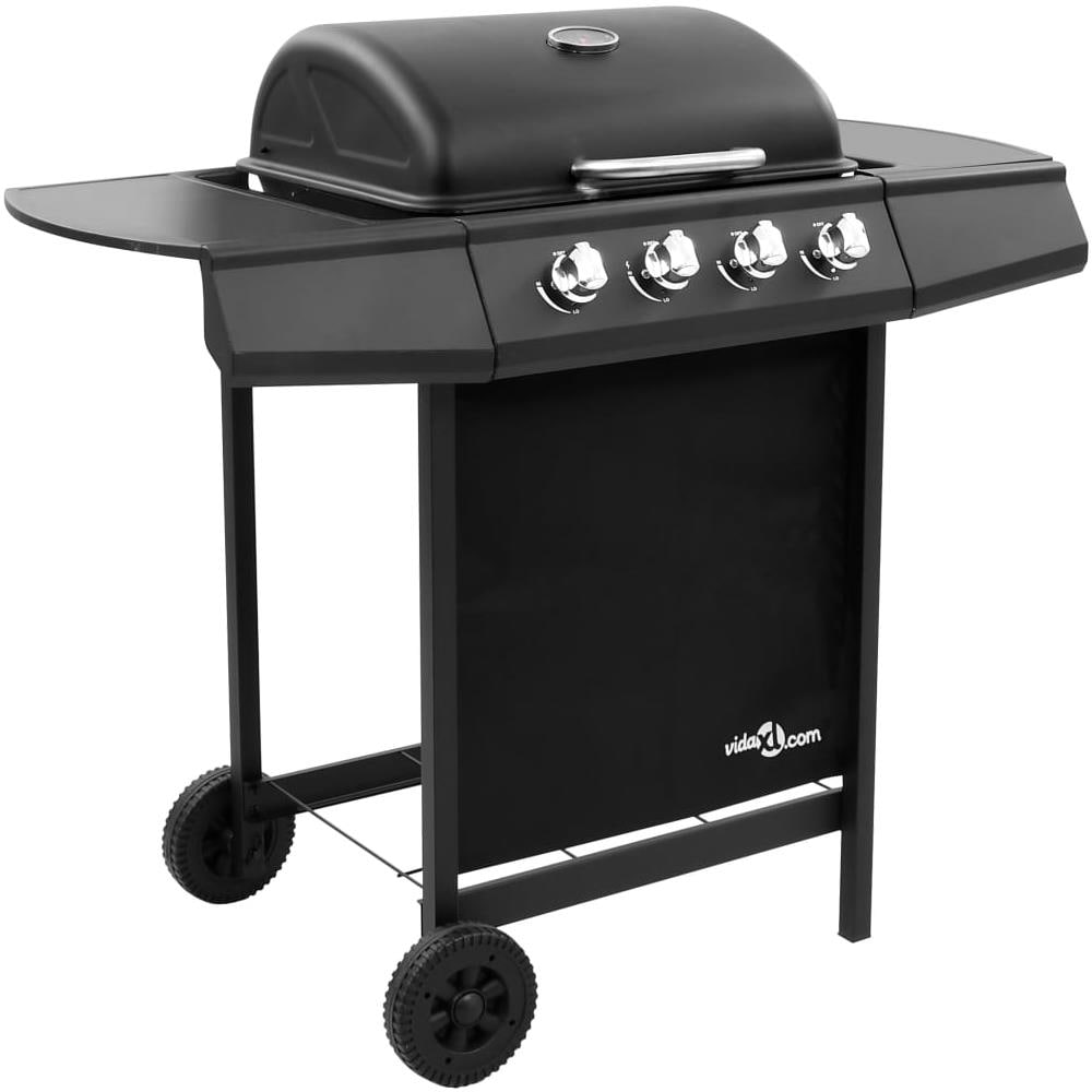Griglia Barbecue a Gas con 4 Bruciatori Nera - Foto 1