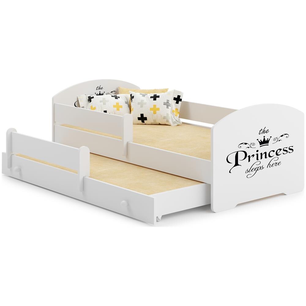 Luk Ii 160x80 Letto Matrimoniale Per Bambini Sleeping Princess Black - Foto 1