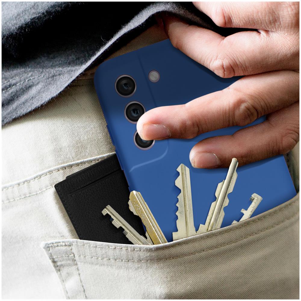 Cover In Silicone Semirigido Per Samsung Galaxy S21 Fe, Soft-touch Azzurra - Foto 2