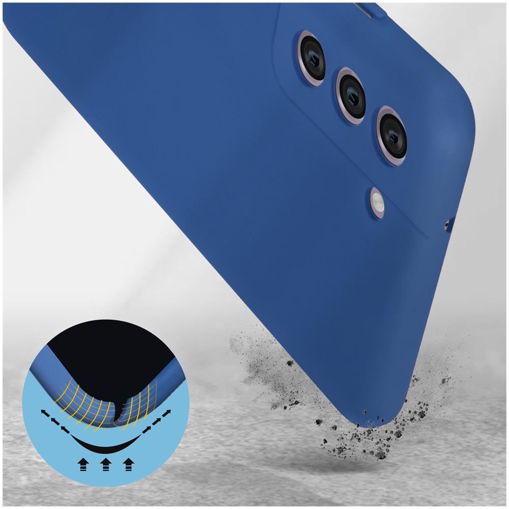Cover In Silicone Semirigido Per Samsung Galaxy S21 Fe, Soft-touch Azzurra - Foto 5