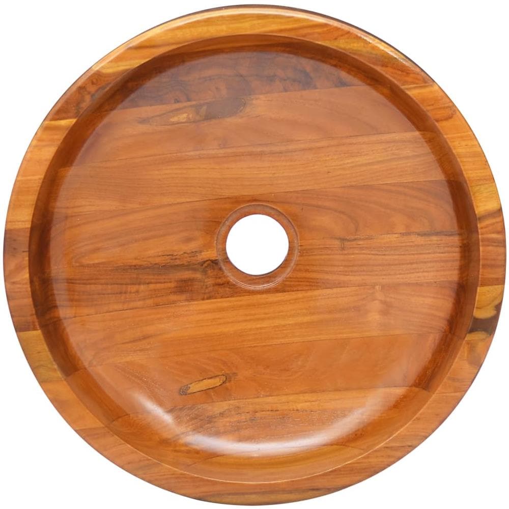 Lavabo in Legno Massello di Teak ?40x10 cm - Foto 2