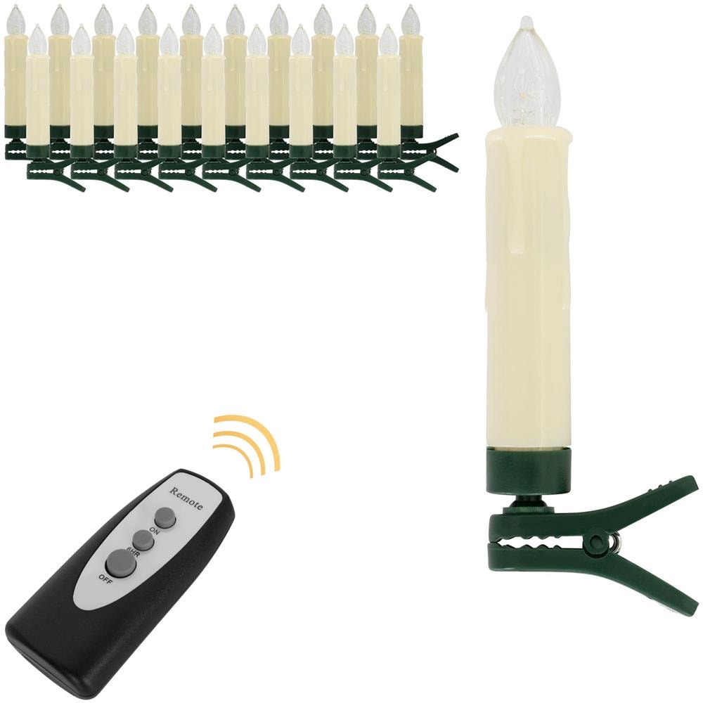 Set Di 20 Candele A Led Bianco Caldo Con Telecomando - Foto 1
