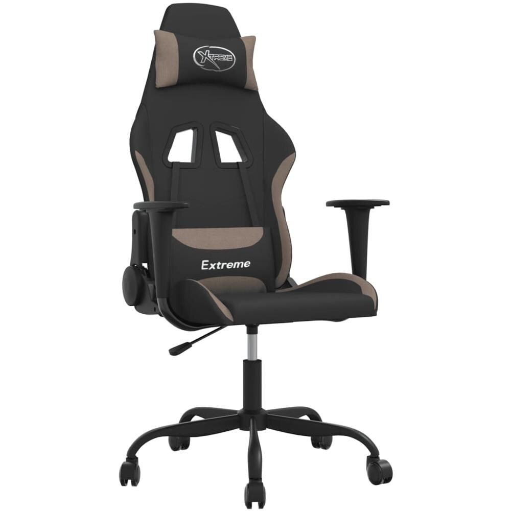 Sedia Da Gaming Nero E Tortora In Tessuto - Foto 2