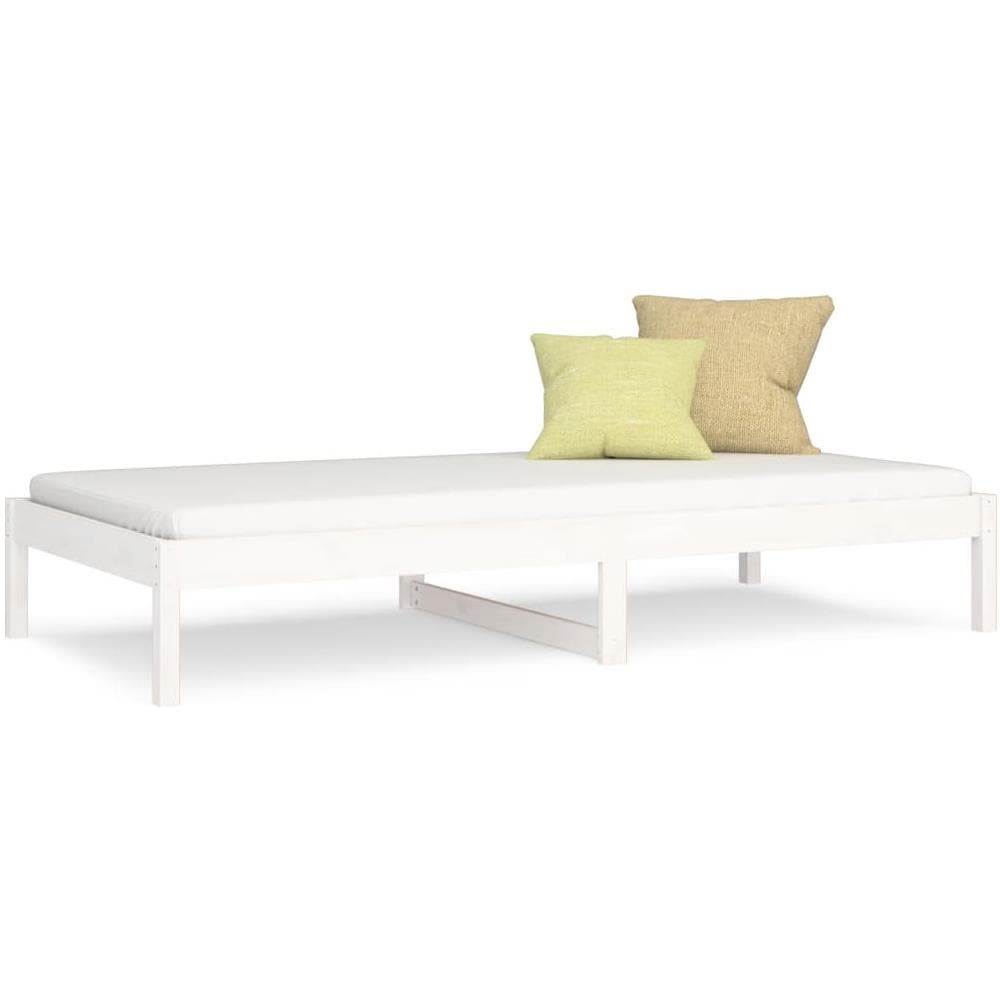 Dormeuse Bianca 90x200 Cm In Legno Massello Di Pino - Foto 2