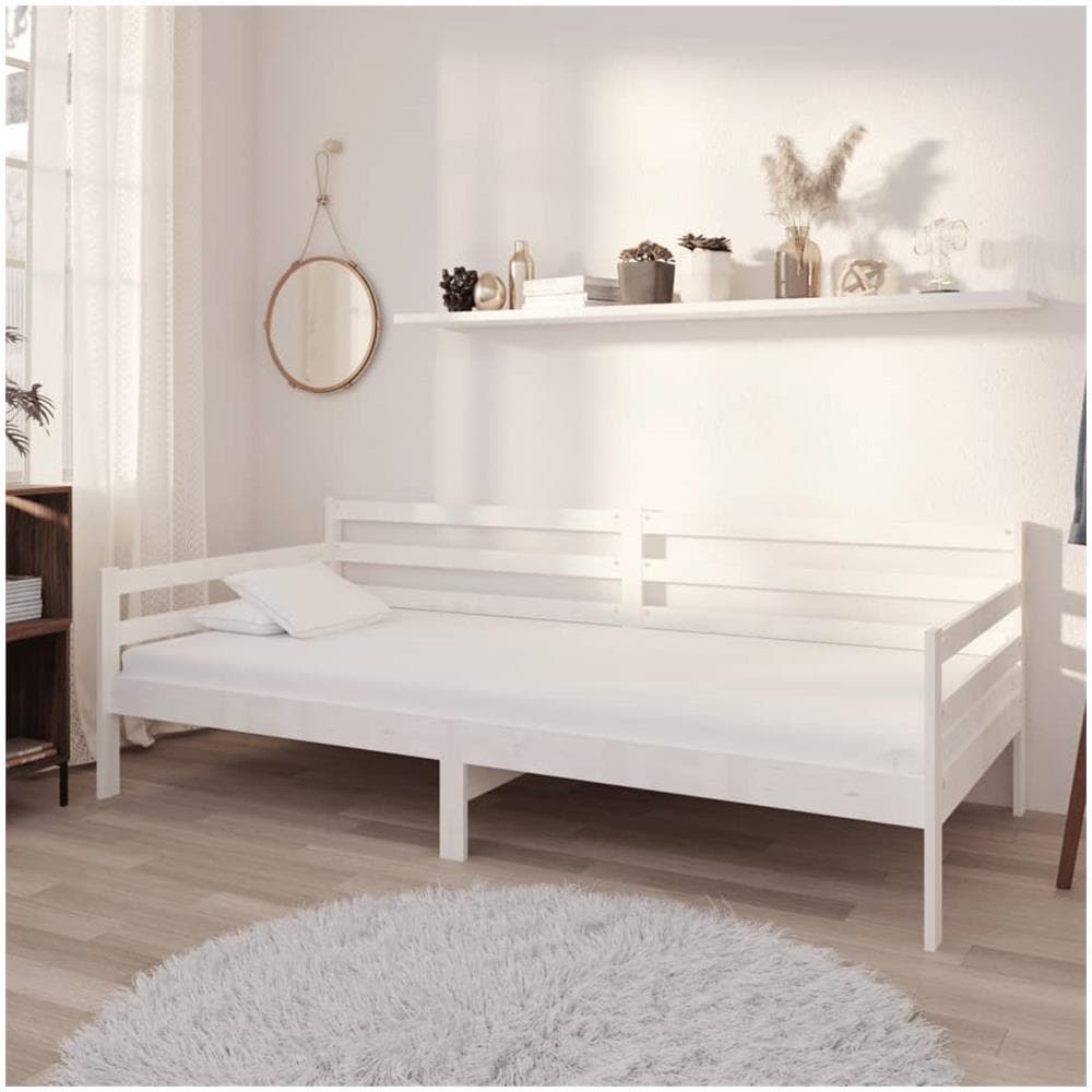 Dormeuse Bianca In Legno Massello Di Pino 90x200 Cm - Foto 1