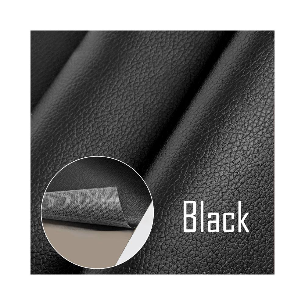 Toppa Di Riparazione Autoadesiva In Pelle Sintetica 30x25 Cm Black - Foto 2