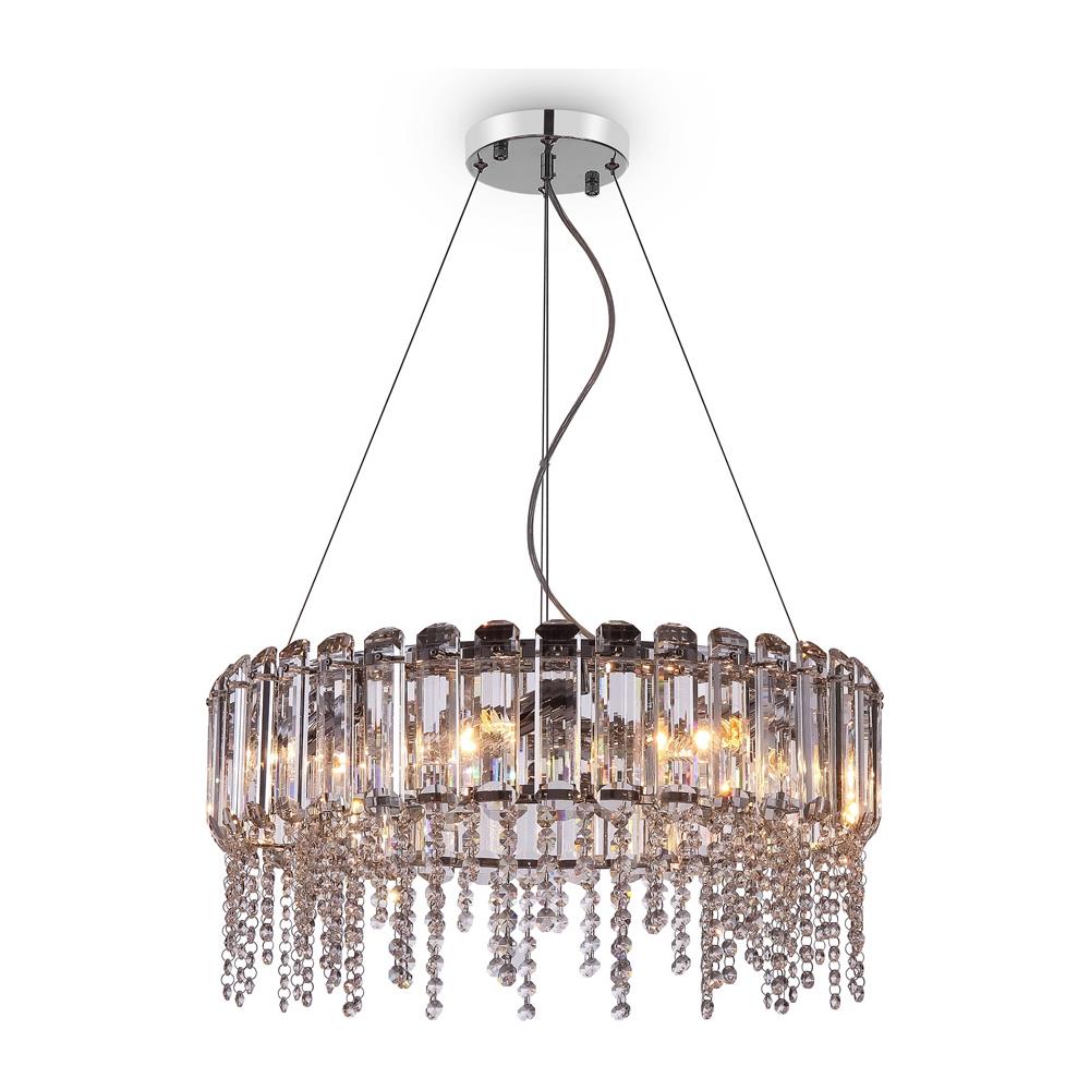 Lampadario Contemporaneo Hail Metallo Cromo 8 Luci - Foto 1