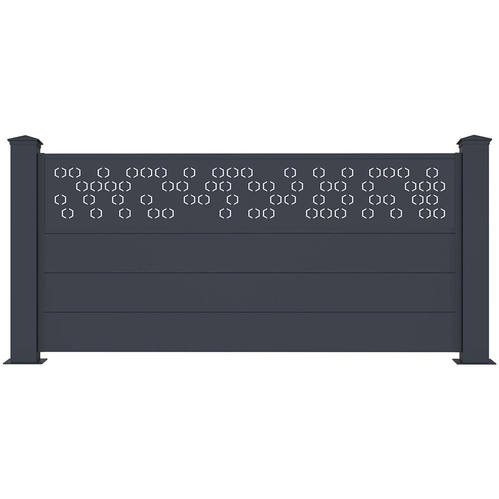 Recinzione In Alluminio Adula 190h90 Grigio - Foto 1