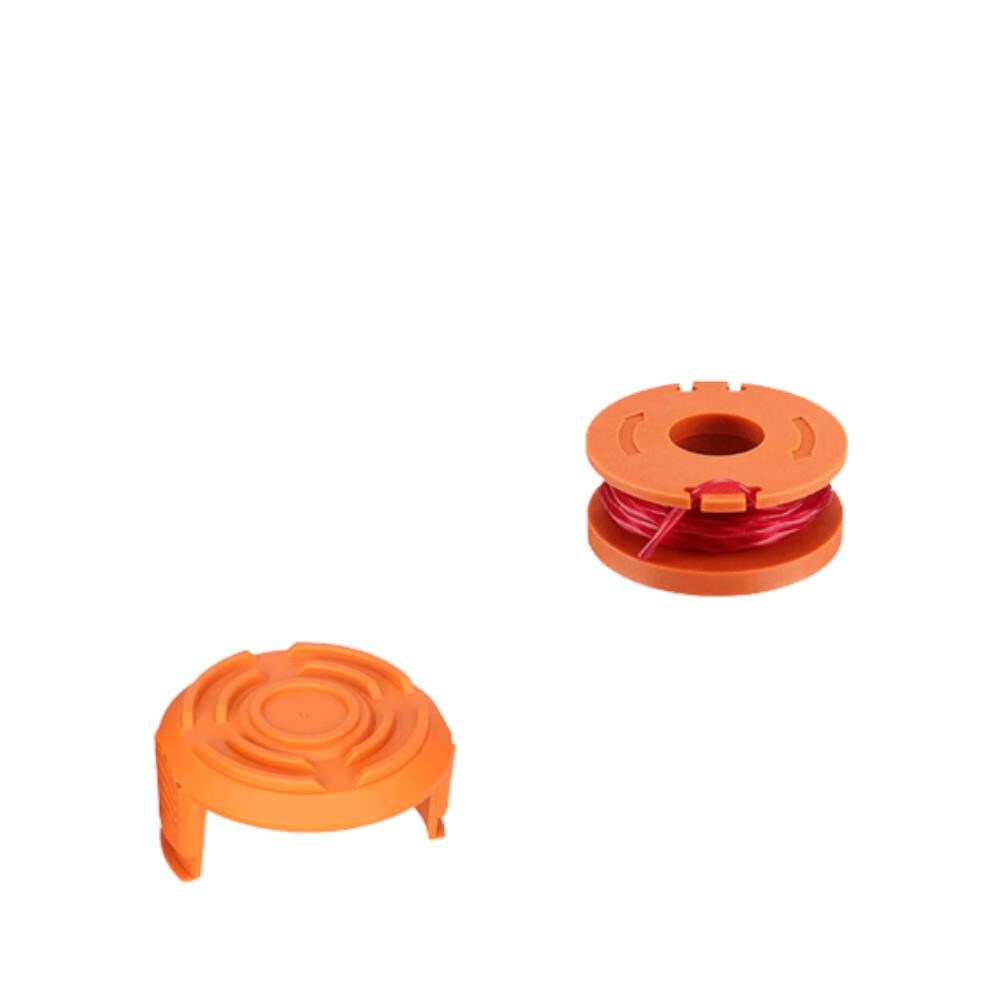 Confezione Da 6 Bobine Di Ricambio Wa0010 Per Decespugliatore Con Cappuccio Per Worx Weed Eater Arancia - Foto 2