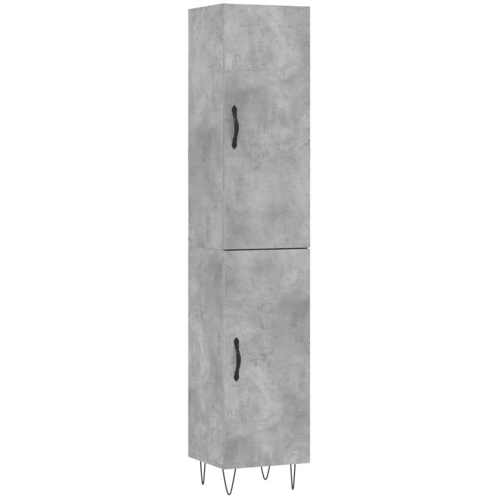 Credenza Grigio Cemento 34,5x34x180 Cm In Legno Multistrato - Foto 2