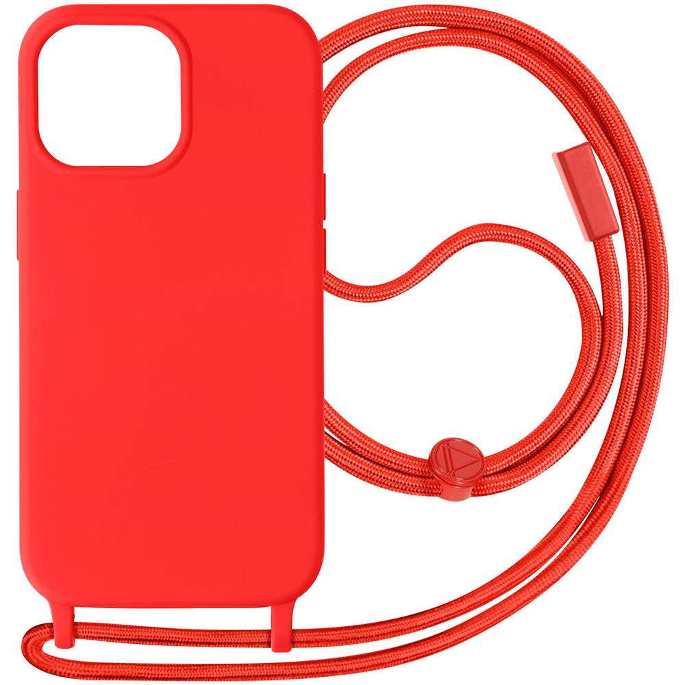 Cover Semirigida Per Iphone 15 Pro Cordino Nylon Intrecciato Serie Corda Rossa - Foto 1