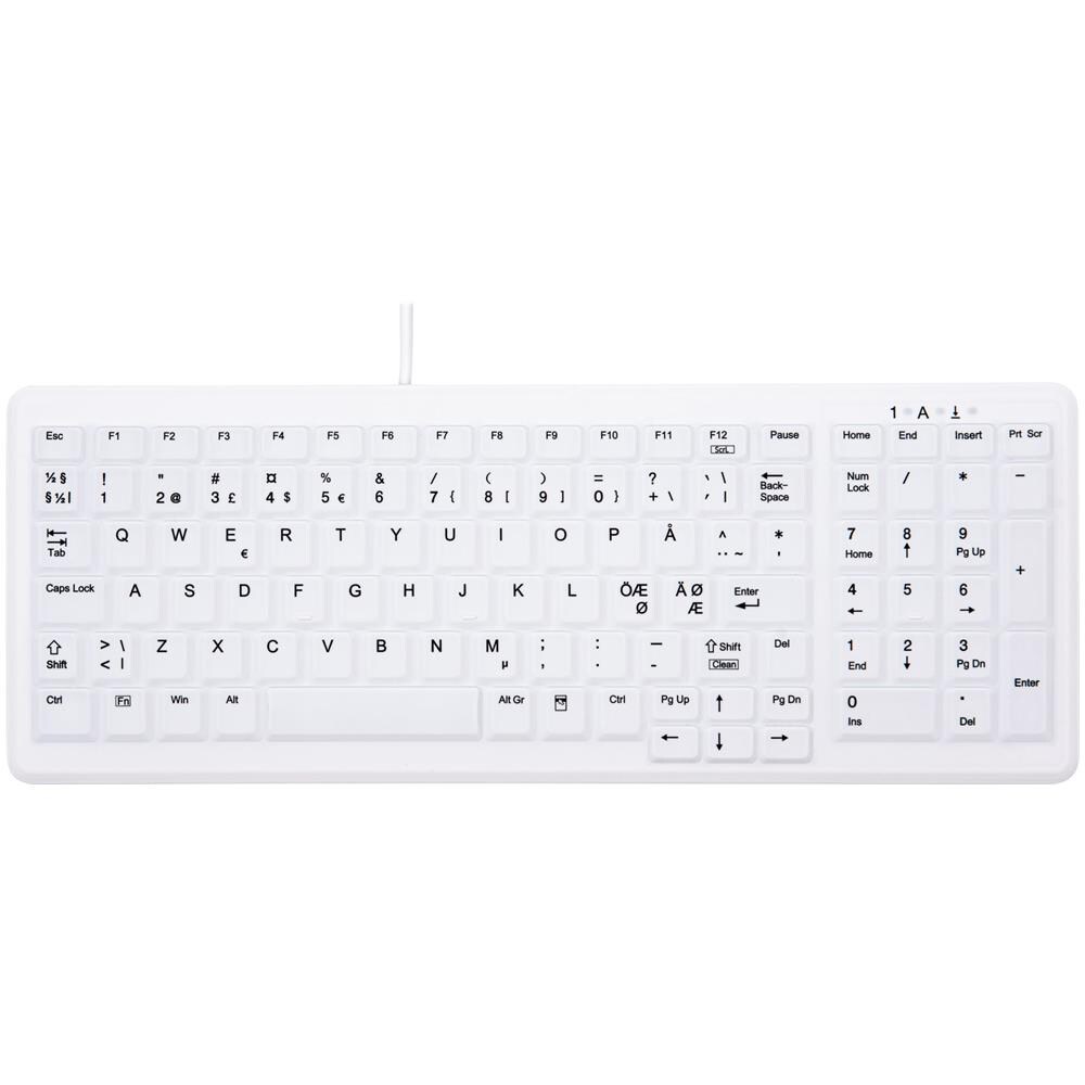 AK-C7000 tastiera USB QWERTY Norvegese Bianco - Foto 1