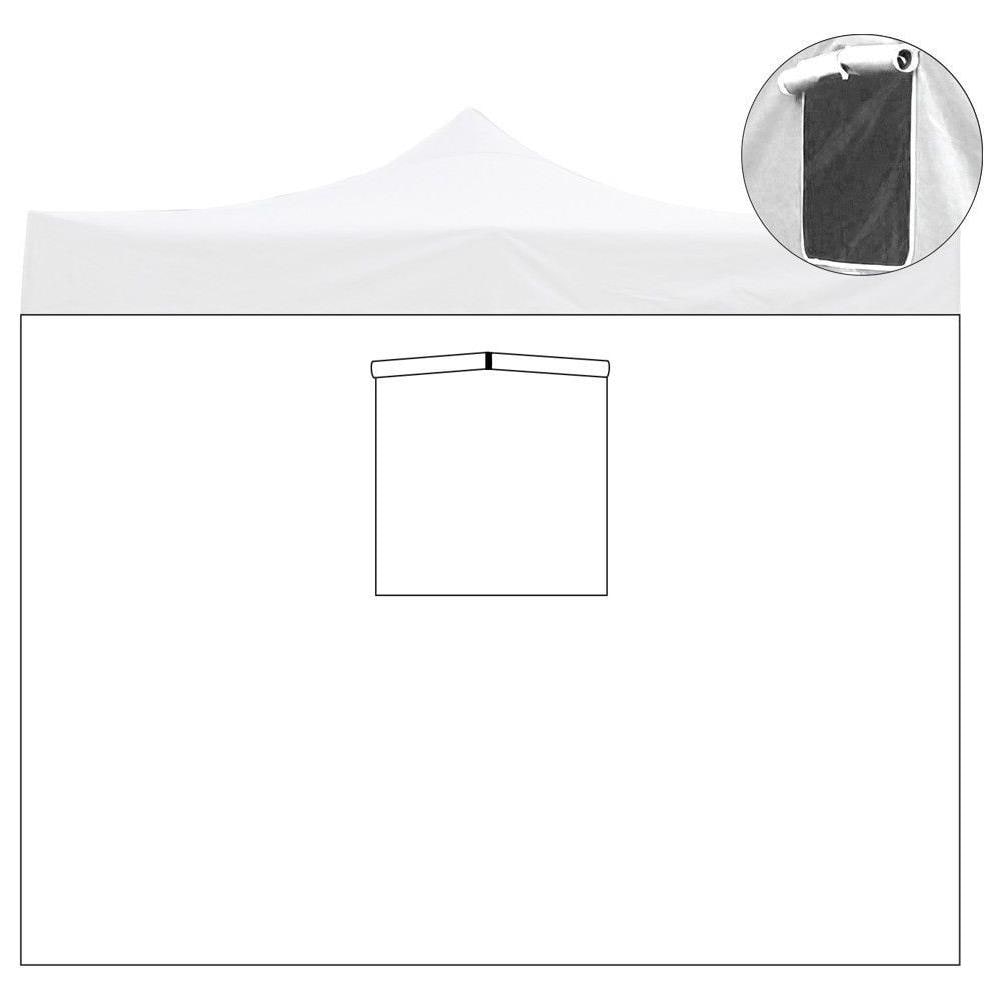 Telo Laterale Con Finestra Gazebo 3x3mt Tessuto Oxford 600d Impermeabile 9005/3 - Foto 2