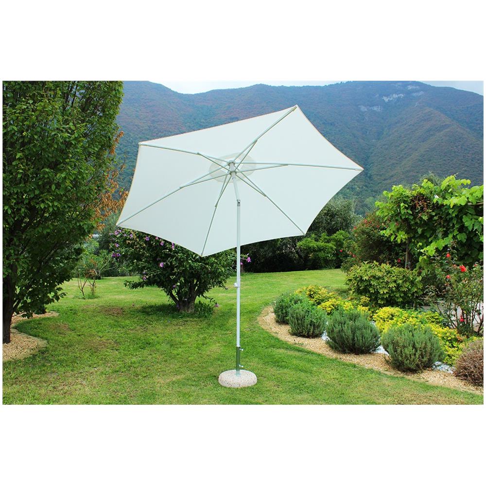 Ombrellone Ø 3 Palo Centrale Bianco Per Esterno Giardino, Ristorante, Gelateria Bar Hotel Albergo - Foto 1