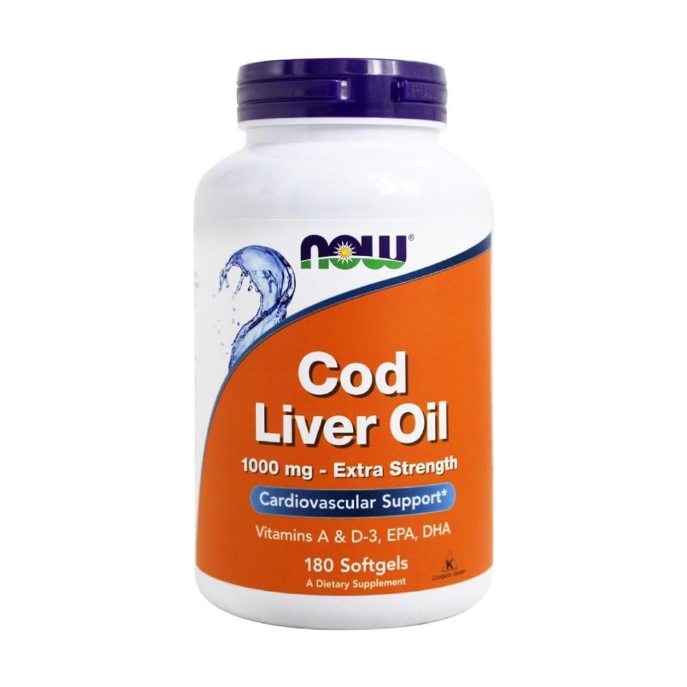 Cod Liver Oil Extra Strength, 1000 Mg 180 Softg - Olio Fegato Merluzzo - Foto 1