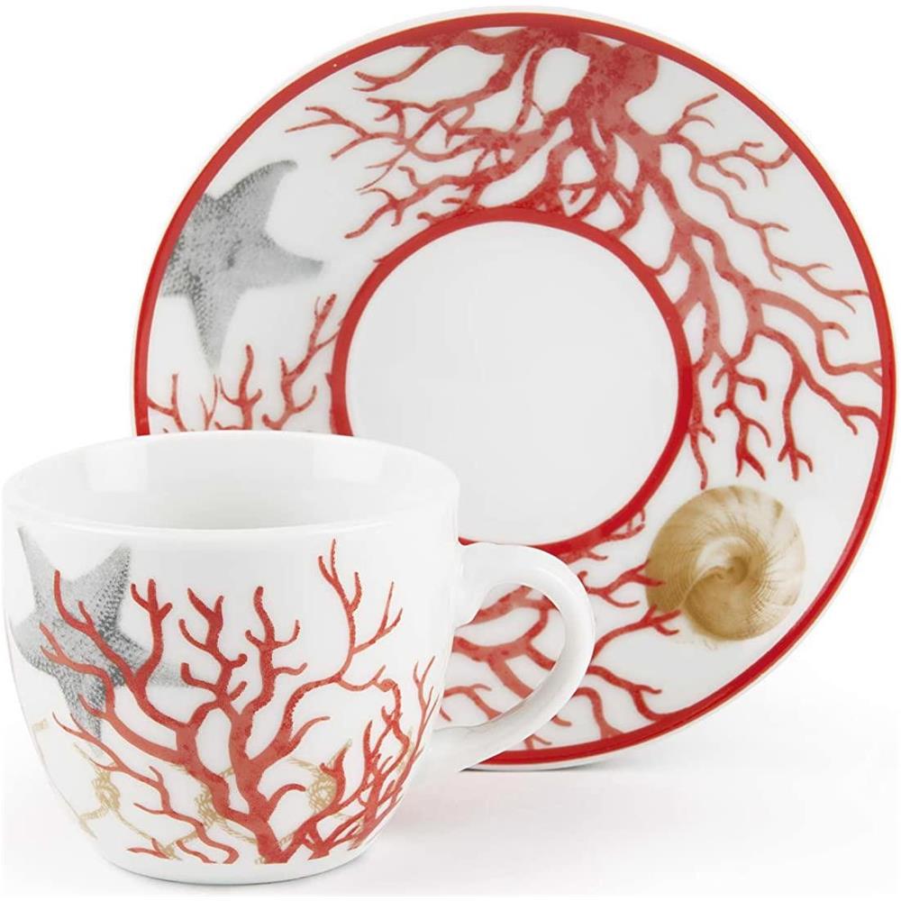 Coral, Coordinati Stoviglie Tavola, Qualità Extra - Tazze Caffè - Foto 1
