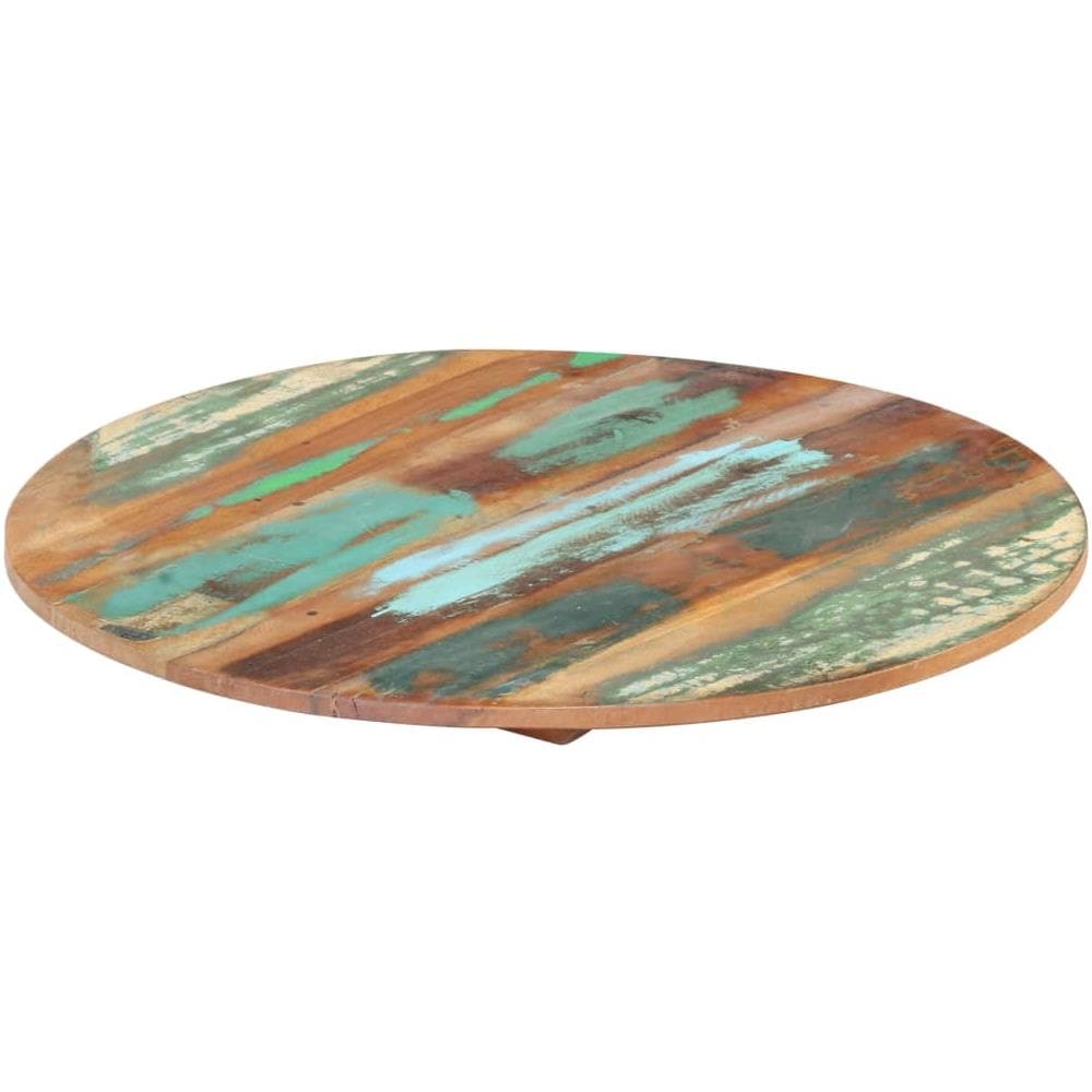 Piano Del Tavolo Rotondo 60 Cm 15-16 Mm In Massello Di Recupero - Foto 1