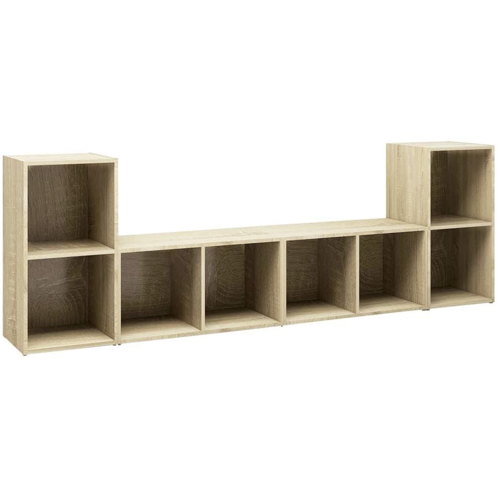 Mobili TV 4 pz Rovere Sonoma 72x35x36,5 cm in Legno Multistrato - Foto 1