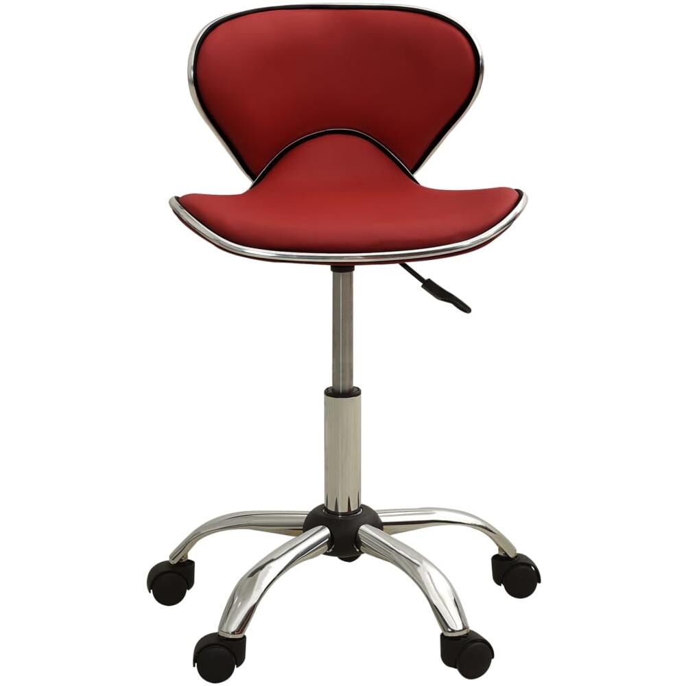 Sgabello Da Salone Spa Rosso Vino In Similpelle - Foto 2