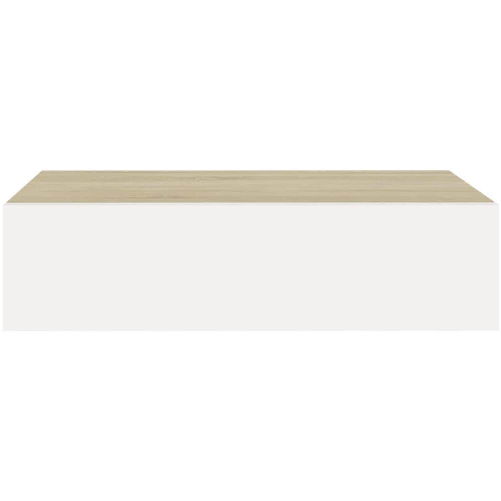Scaffale Con Cassetti Da Parete Rovere Bianco 40x23,5x10cm Mdf - Foto 8